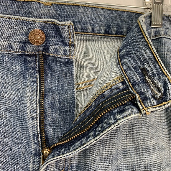 Levi's 569 Baggy Straight Blue Jean's 90s Y2K Mid Vintage Wash 36x30 Well Loved - Picture 3 of 10